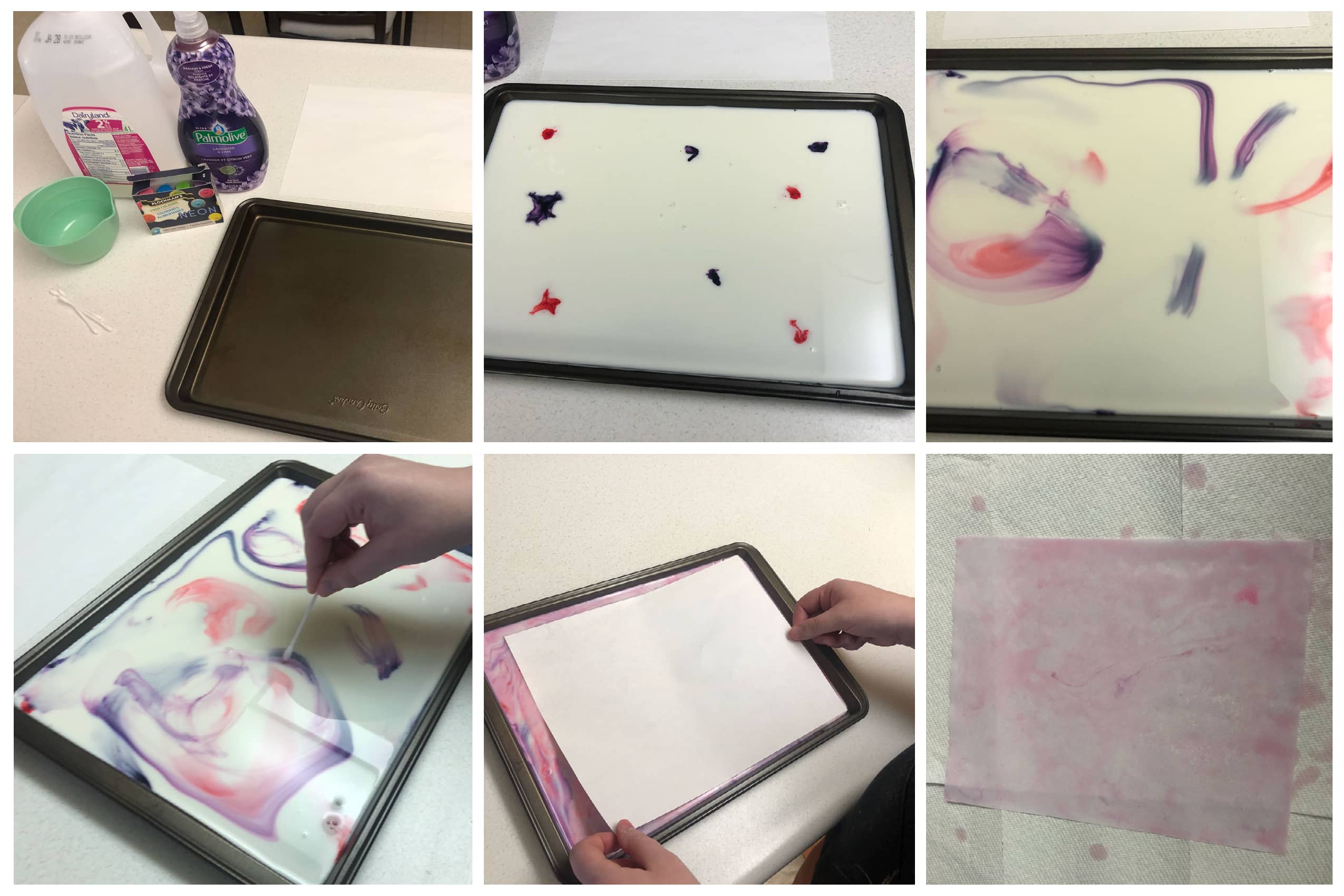 Marbled Milk Art Experiment Ingredients & Process
